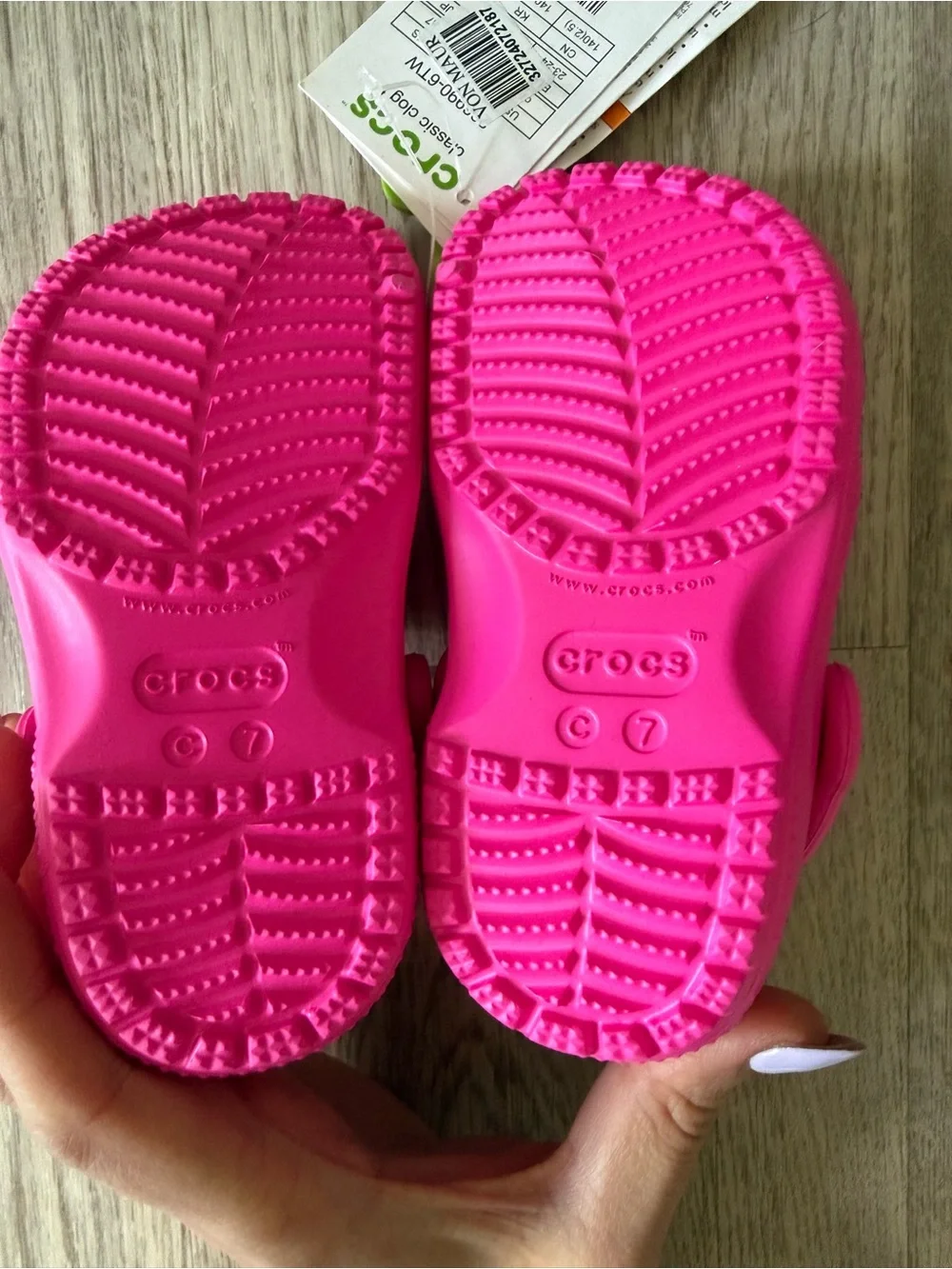 NWT Crocs Classic Clog - Baby / Toddler - Pink Crush  Size c7